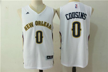 Maillot De Basket New Orleans Pelicans DeMarcus Cousins 0 Tissus Sportif Fans Edition Blanc